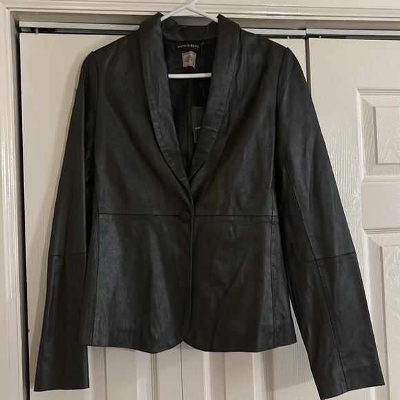 NWT Antik Batik Eros 1-button lined leather jacket/blazer with back vent size M - Picture 2 of 8